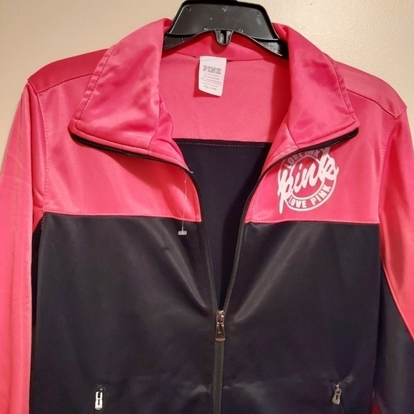 Pink Victoria secret XS love pink jacket black and pink - Picture 8 of 11